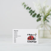 Carte De Visite je crois aux ladybugs (Debout devant)