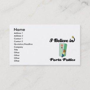 Carte De Visite je crois aux toilettes portables