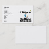 Carte De Visite je crois en la narration d'histoires (Devant / Derrière)