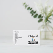 Carte De Visite je crois en la narration d'histoires (Debout devant)