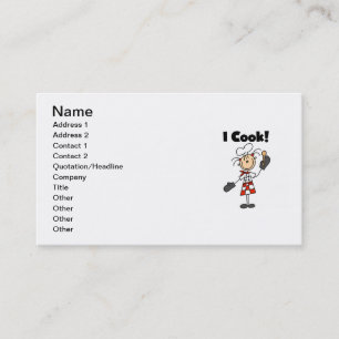 Carte De Visite Je cuisine - Chef féminin
