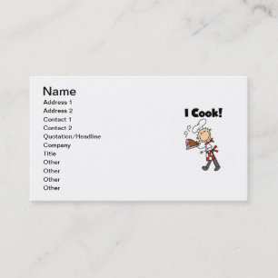 Carte De Visite Je cuisine - Chef masculin