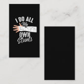 Carte De Visite Je Fais Toutes Mes Propres Têtes Bone Stuntman Écl (Devant / Derrière)