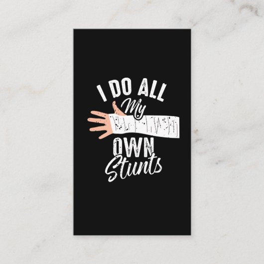 Carte De Visite Je Fais Toutes Mes Propres Têtes Bone Stuntman Écl (Devant)