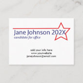 Carte De Visite Je ferai une différence Vote 2020 rappel de vote (Dos)