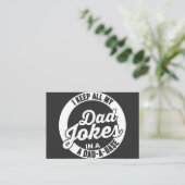 Carte De Visite Je Garde Tout Mon Père Plaisanter Dans Un Papa Un  (Debout devant)