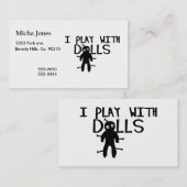 Carte De Visite Je joue avec le vaudou de poupées (Devant / Derrière)