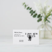 Carte De Visite Je joue avec le vaudou de poupées (Debout devant)