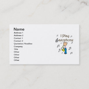 Carte De Visite Je Joue du Saxophone T-shirts et Cadeaux pour Figu