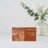 Carte De Visite Je mange du texte Bacon avec Arrière - plan (Debout devant)