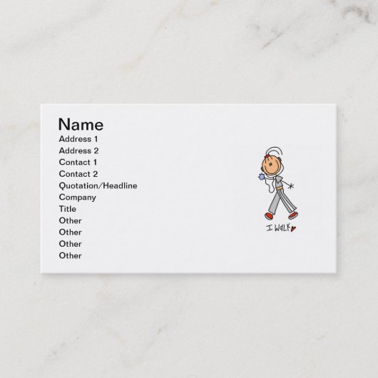 Carte De Visite Je marche (Devant)