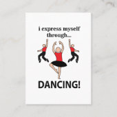 Carte De Visite Je m'exprime en dansant par la danse (Devant)