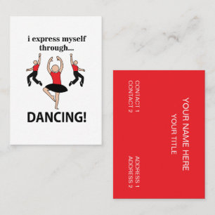 Carte De Visite Je m'exprime en dansant par la danse