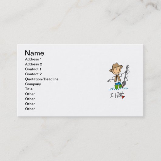Carte De Visite Je pêche (Devant)