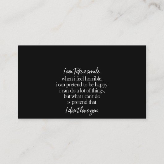 Carte De Visite je peux simuler un sourire (Devant)