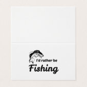 Carte De Visite Je préfère pêcher drôle (Extérieur déplié)