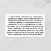 Carte De Visite Je refuse de participer - T-Shirt (Dos)