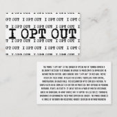 Carte De Visite Je refuse de participer - T-Shirt (Devant / Derrière)