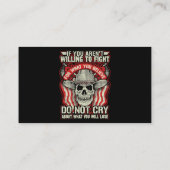 Carte De Visite Je Suis Ancien Ancien Armée Servi Sacrifié Respect (Dos)