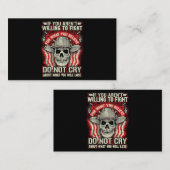 Carte De Visite Je Suis Ancien Ancien Armée Servi Sacrifié Respect (Devant / Derrière)