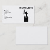 Carte De Visite Je suis avec Jésus (Devant / Derrière)