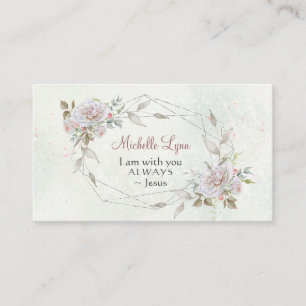 Carte De Visite Je suis avec vous toujours ~Jesus Mots Géométrique
