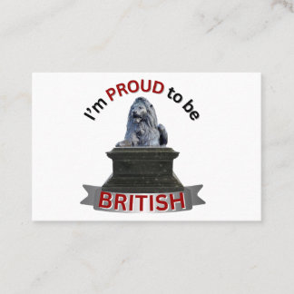 Carte De Visite Je suis fier d'être britannique