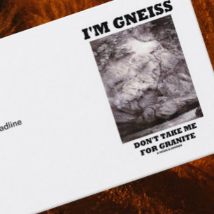 Carte De Visite Je suis gneiss ne me prends pas pour le granit