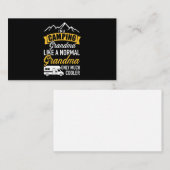 Carte De Visite Je Suis Grand-Mère De Camping (Devant / Derrière)