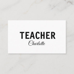 Carte De Visite Je suis professeur d'école Collègeajoutez votre no