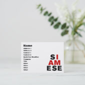 CARTE DE VISITE JE SUIS SIAMESE (Debout devant)