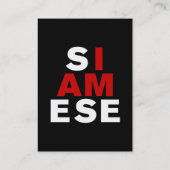 CARTE DE VISITE JE SUIS SIAMESE (Dos)