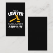 Carte De Visite Je suis un avocat mon niveau de sarcasme drôle (Devant / Derrière)