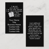 Carte de visite - je suis UN BARMAN (Devant / Derrière)