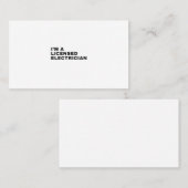 CARTE DE VISITE JE SUIS UN ÉLECTRICIEN AUTORISÉ (Devant / Derrière)