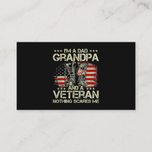 Carte De Visite Je Suis Un Papa Grand-Père Vétérinaire Fête des pè