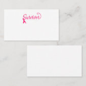 Carte De Visite Je suis un survivant de la sensibilisation au canc (Devant / Derrière)