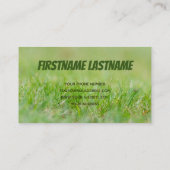 Carte De Visite Je suis votre tondeuse à gazon vert expert (Dos)