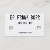 Carte De Visite Je suis vraiment un scientifique de Rocket (Dos)