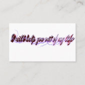 Carte De Visite Je t'aiderai de ma vie (Devant)