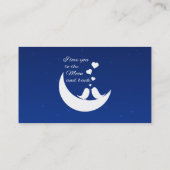 Carte De Visite Je t'aime à la lune et au dos (Dos)