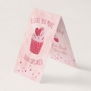 Carte De Visite Je t'aime plus que les Cupcakes Étiquettes de la S