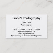 Carte De Visite je te tire dessus (Dos)