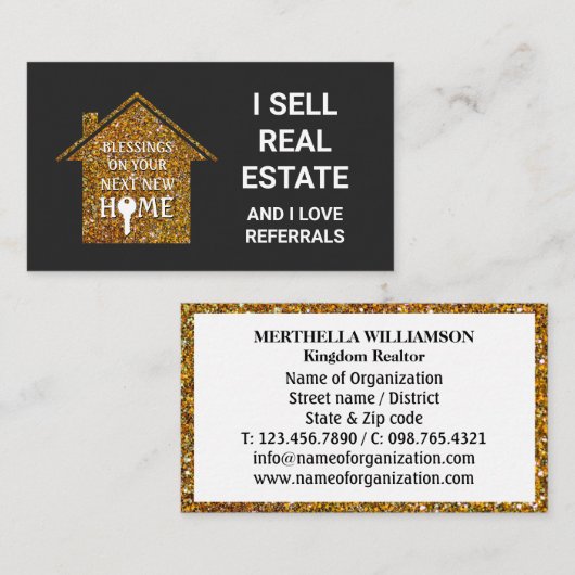 Carte De Visite Je Vends Immobilier Love Référentiels Parties scin (Devant / Derrière)