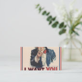 Carte De Visite Je Veux Que Tu Sois Oncle Sam (Debout devant)