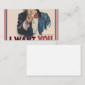 Carte De Visite Je Veux Que Tu Sois Oncle Sam (Devant / Derrière)