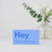 Carte De Visite Je Viens De Vous Rencontrer. | Fun Blue Dating Cal (Debout devant)