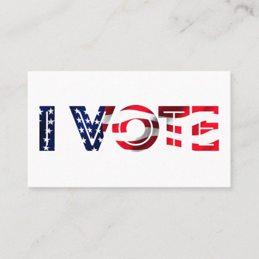 Carte De Visite Je vote (Devant)
