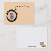 Carte De Visite je voulais juste dire... (mignon petit hérisson) (Devant / Derrière)