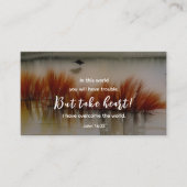 Carte De Visite Jean 16:33 J'ai surmonté la Bible Verse Christian (Devant)